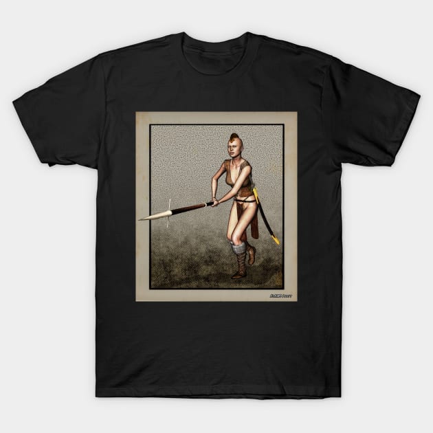 Female Pike Guard - Warrior T-Shirt by kenmo